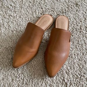 Madewell Gemma Mules English Saddle Size 7.5